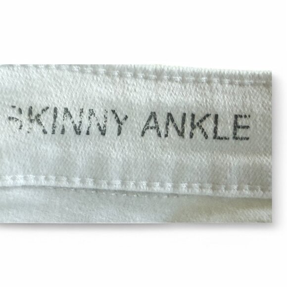 a.n.a. Petite WHITE JEANS Size 28/6Petite Skinny Ankle Stretch Denim Mid-Rise - Picture 9 of 11